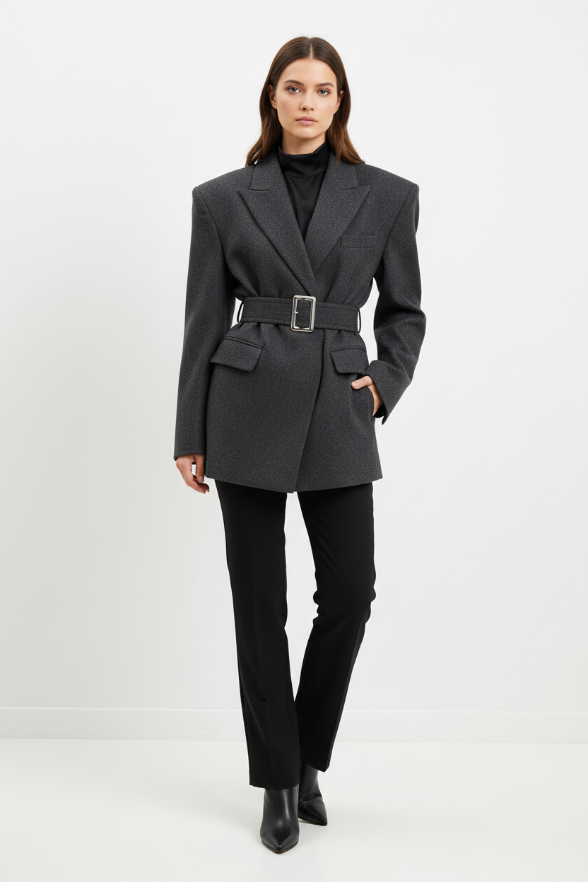 Belted Oversized Blazer