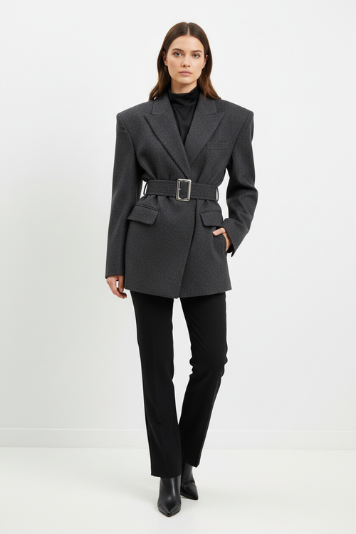 Belted Oversized Blazer